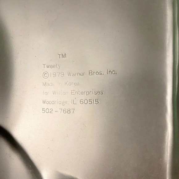 Vintage 1979 Tweety Bird Cake Pan Wilton Warner Bros Baking Mold Birthday Party - Picture 4 of 8